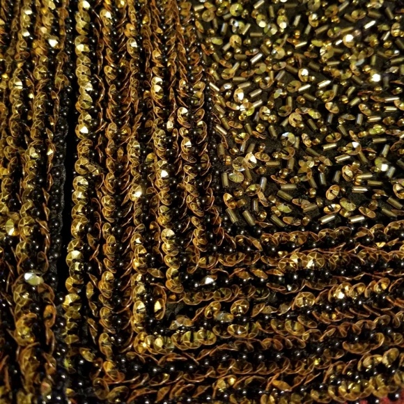 NITELINE Della Roufogali Silk Gold Sequin Jacket S - Picture 3 of 8